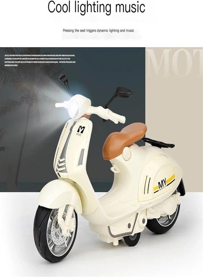 FEXXA لعبة دراجة نارية للشرطة من FEXXA - ألعاب دراجات نارية تعمل بالسحب للخلف، هدية صغيرة مع موسيقى وإضاءة، لعبة دراجات نارية لاتيه للأطفال الأولاد من سن 3 إلى 8 سنوات [متعددة الألوان] (دراجة صغيرة - أبيض) - Image 2